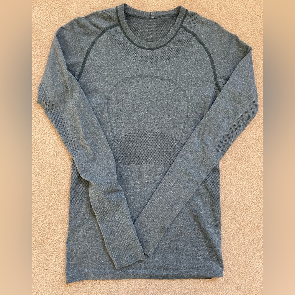 LULULEMON Swiftly Tech Long Sleeve, Heather Blue